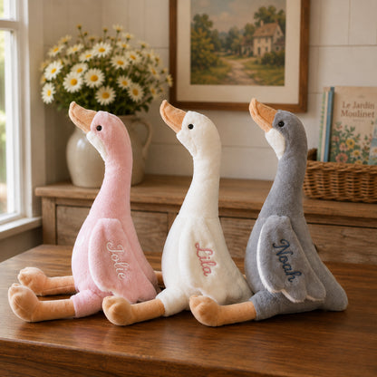 Personalised Plush Goose | Embroidered Name Baby & Kids Toy