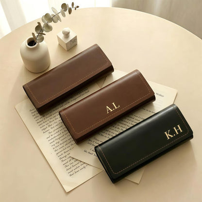 Personalised Leather Glasses Case