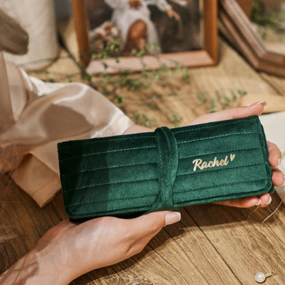 Personalised Velvet Jewellery Pouch