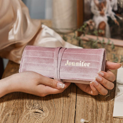 Personalised Velvet Jewellery Pouch
