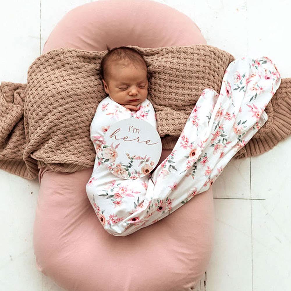 Camille Organic Jersey Wrap & Topknot Set