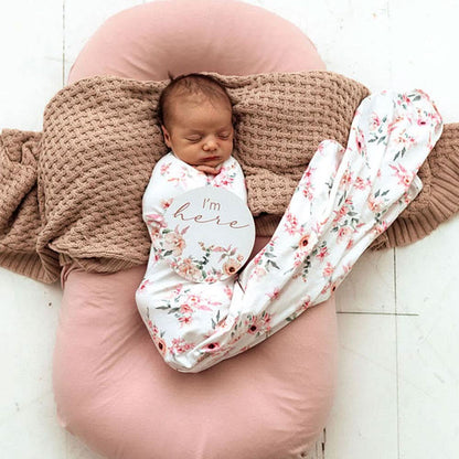 Camille Organic Jersey Wrap & Topknot Set
