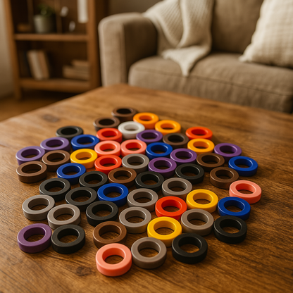 Wooden Six-in-One Matching Board: Numbers & Shapes