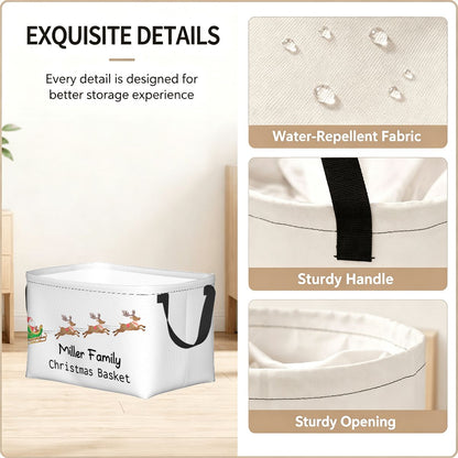 Personalised Christmas Storage Basket - Santa Sleigh