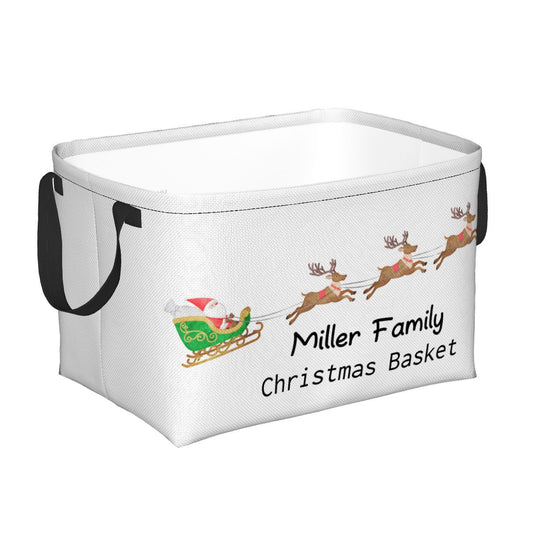 Personalised Christmas Storage Basket - Santa Sleigh