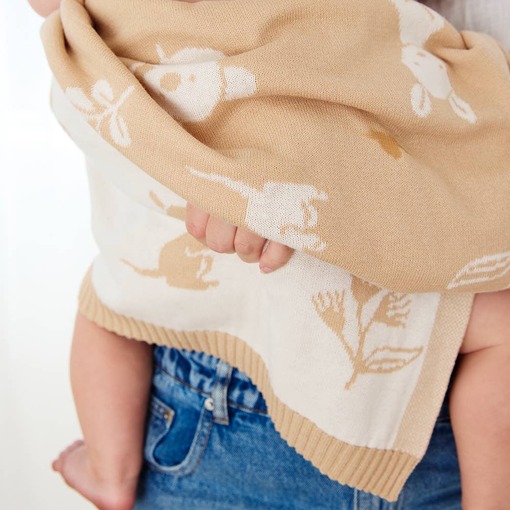 Australiana Knitted Blanket