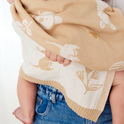 Australiana Knitted Blanket