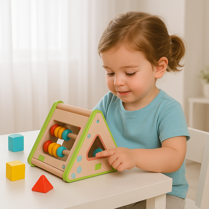 Wooden Montessori Educational Toy Box for Baby 19-24 Months