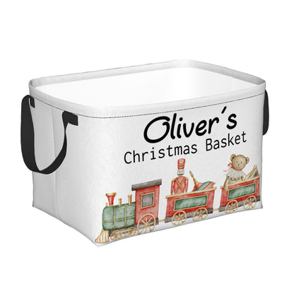 Personalised Christmas Storage Basket - Christmas Train