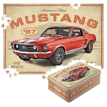 Ford Mustang 1967 GT Red 1000 Piece Jigsaw Puzzle