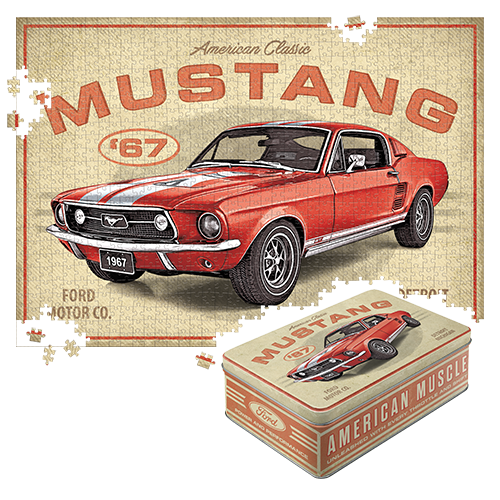 Ford Mustang 1967 GT Red 1000 Piece Jigsaw Puzzle