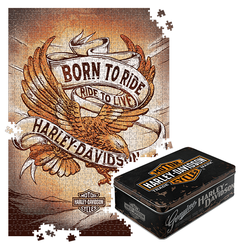Harley-Davidson Born to Ride Eagle 1000 Piece Jigsaw Puzzle