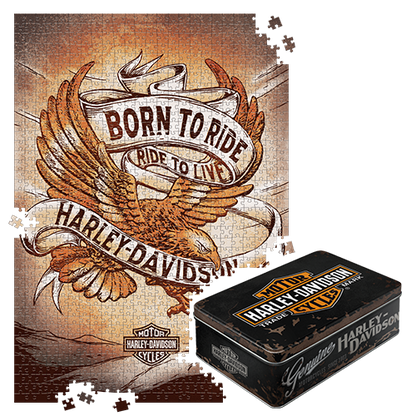 Harley-Davidson Born to Ride Eagle 1000 Piece Jigsaw Puzzle