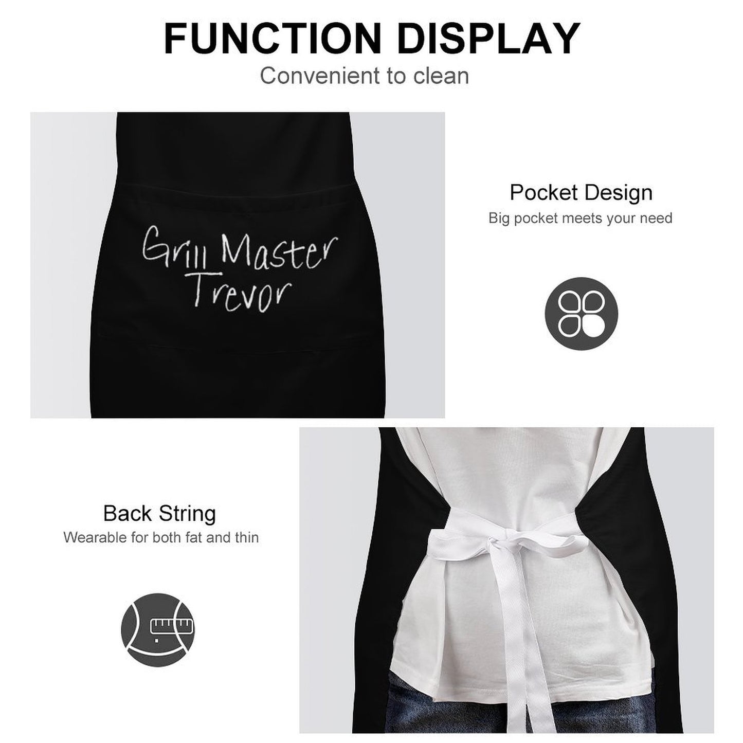 Personalised Apron with Pocket - Grill Master