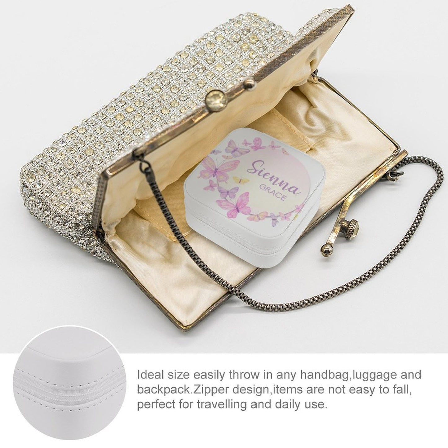 Personalised Jewellery Pouch - Butterfly