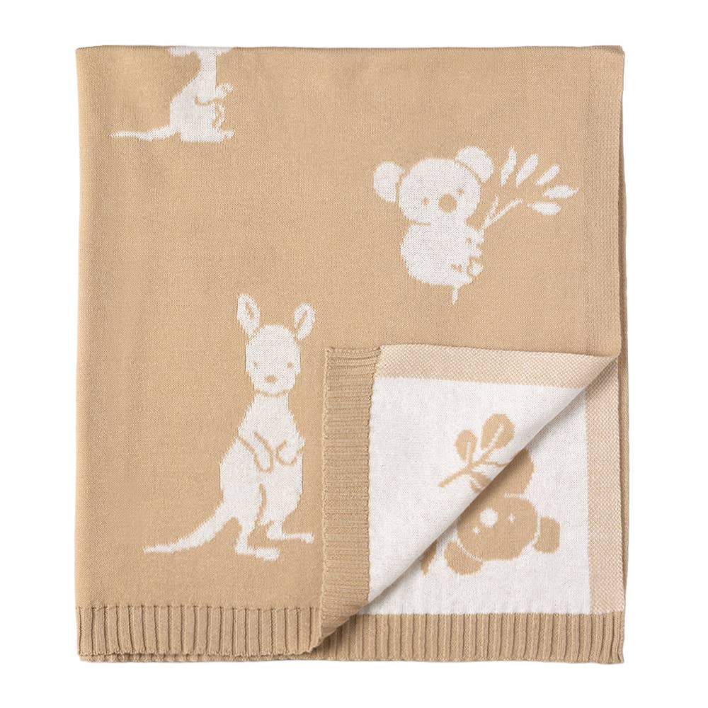 Australiana Knitted Blanket