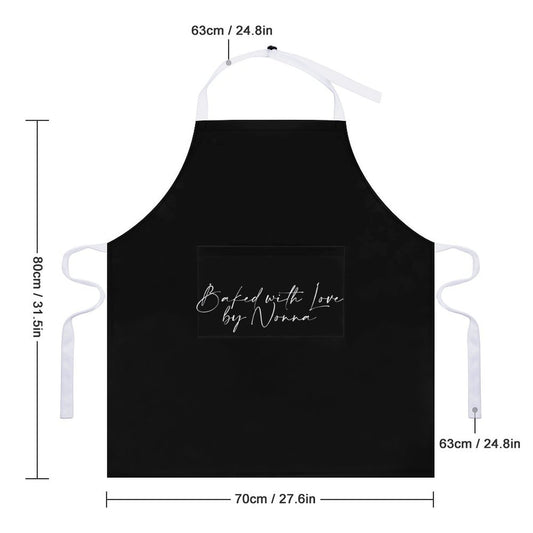 Personalised Apron with Pocket - Black