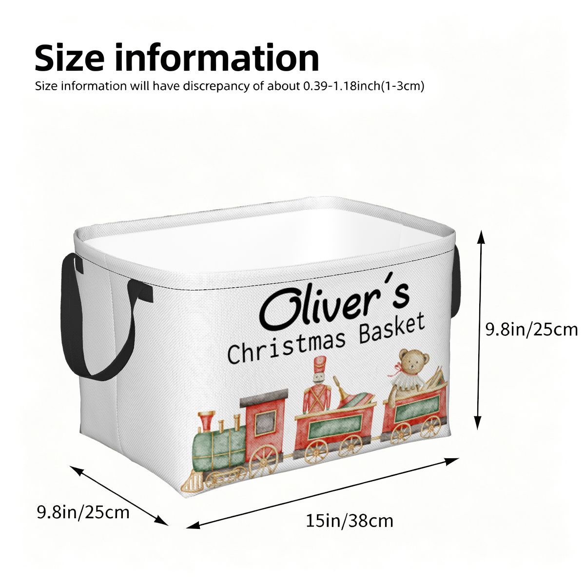 Personalised Christmas Storage Basket - Christmas Train