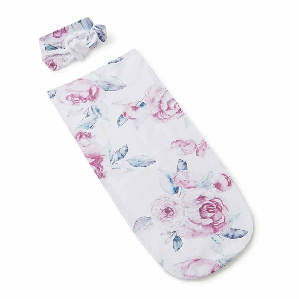 Lilac Skies Snuggle Swaddle & Topknot Set - Timber Tinkers