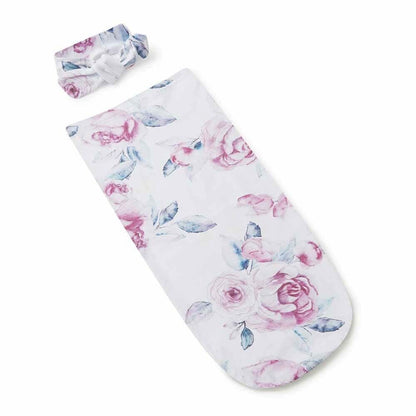Lilac Skies Snuggle Swaddle & Topknot Set - Timber Tinkers