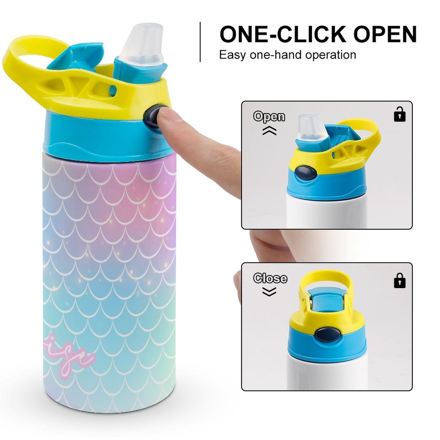 Personalised Kids Water Bottle - Mermaid