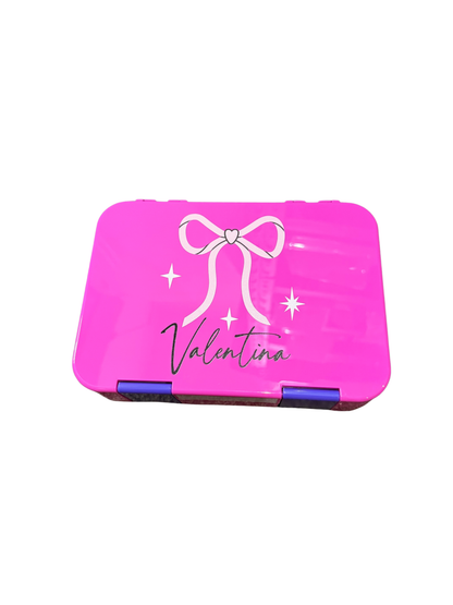 Pink Lunch Box with name Valentina