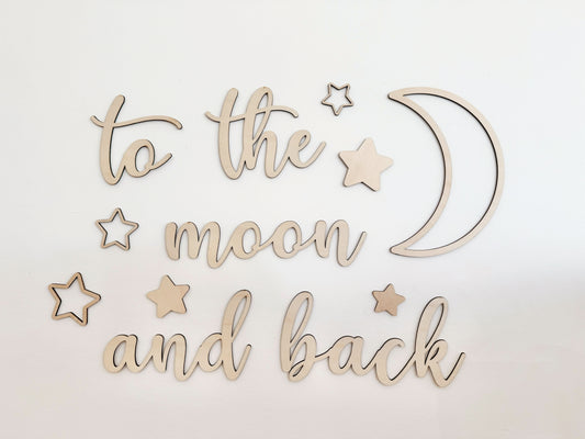 to the moon and back wall plaque