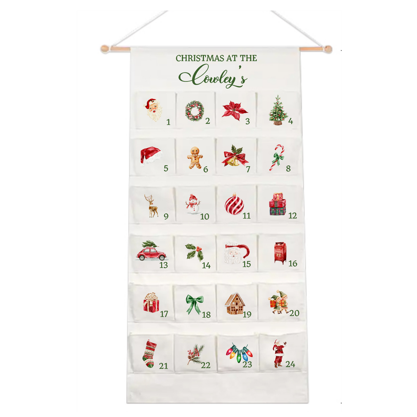 Personalised Large Christmas Advent Calendar - Christmas Classic