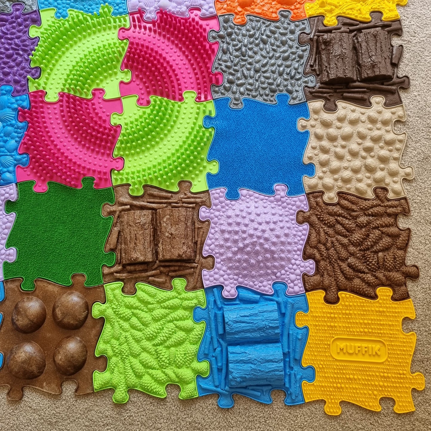 Muffik Diamond Sensory Play Mats Set