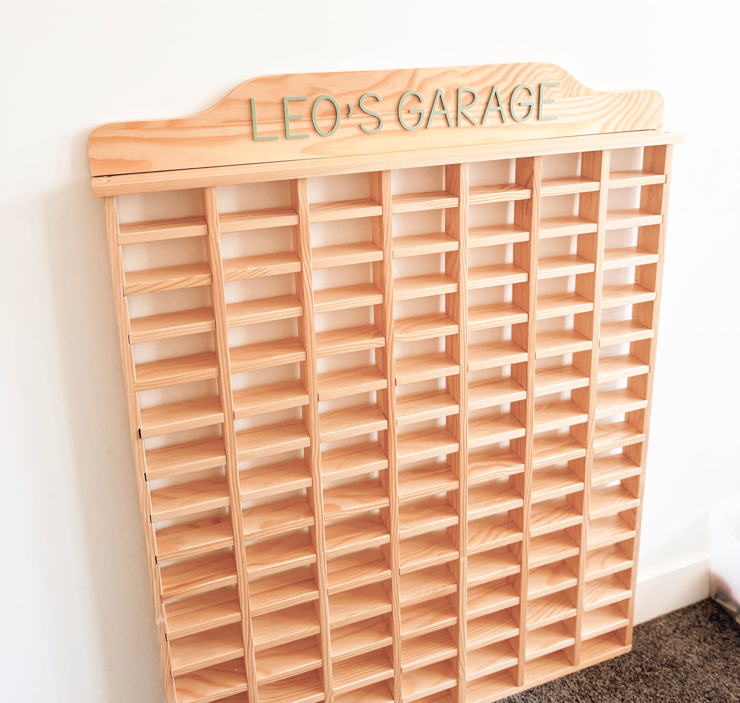 Personalised Wooden Toy Car Display - PRE ORDER SHIPS END OF AUG 2026