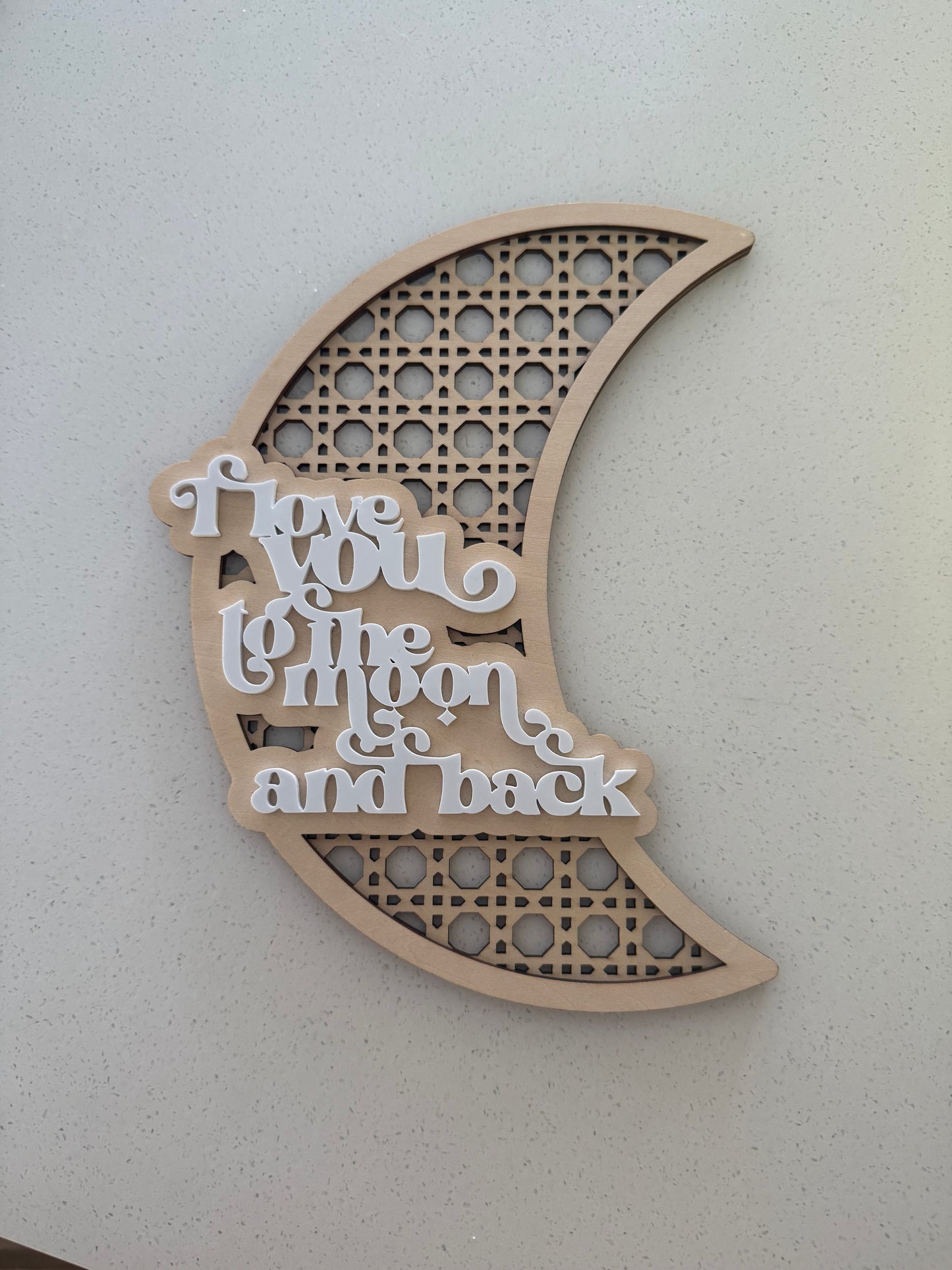 I love you to the moon and back sign
