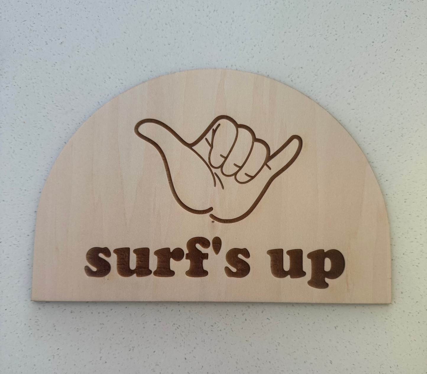 Surfs up sign