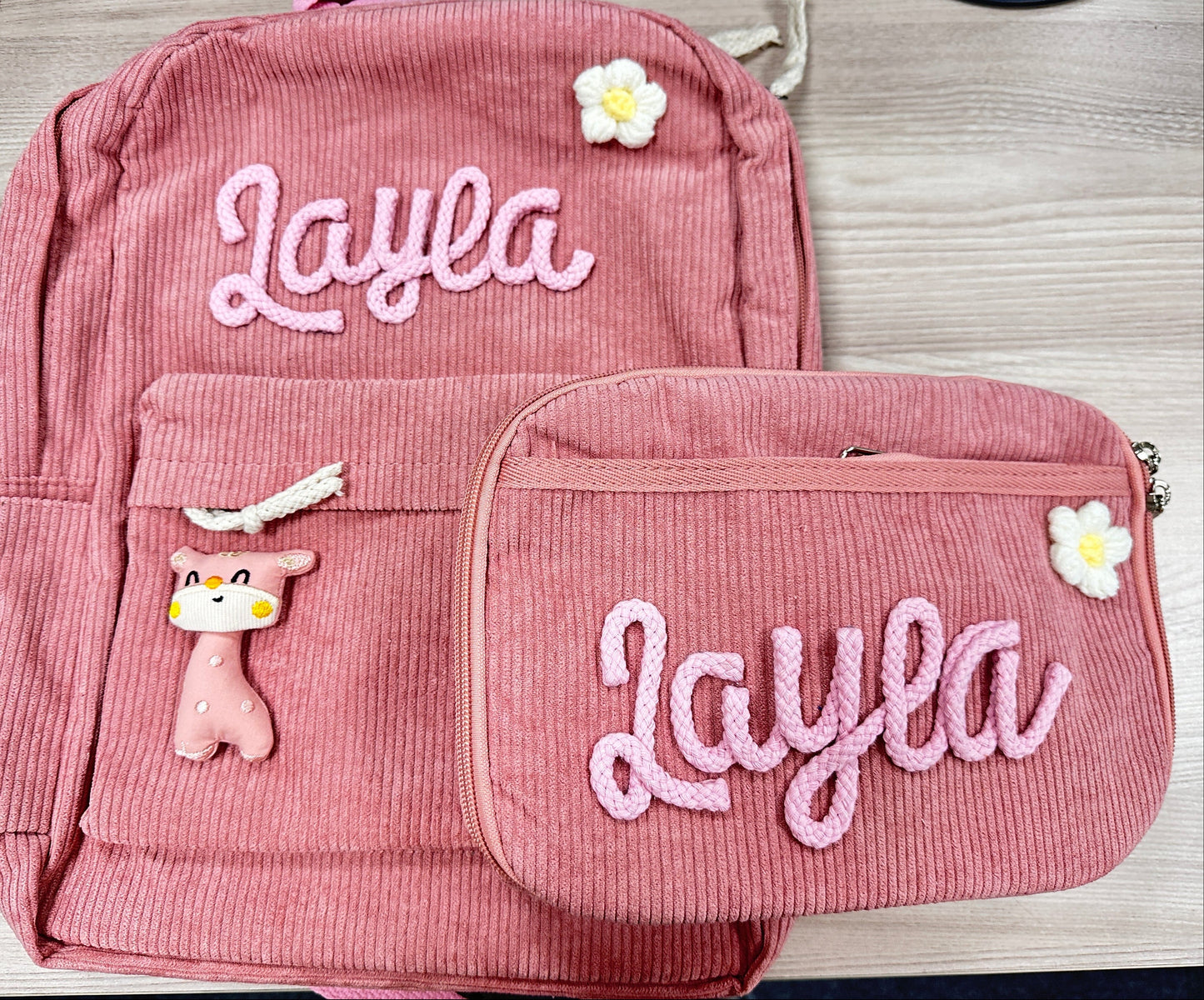 Personalised Embroidered Kids Backpack and Lunch Bag Set