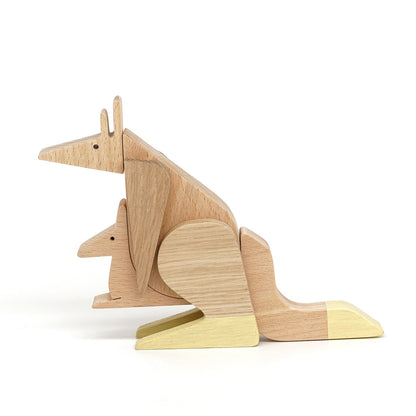 Wooden Magnetic - Kangaroo Puzzle Toy