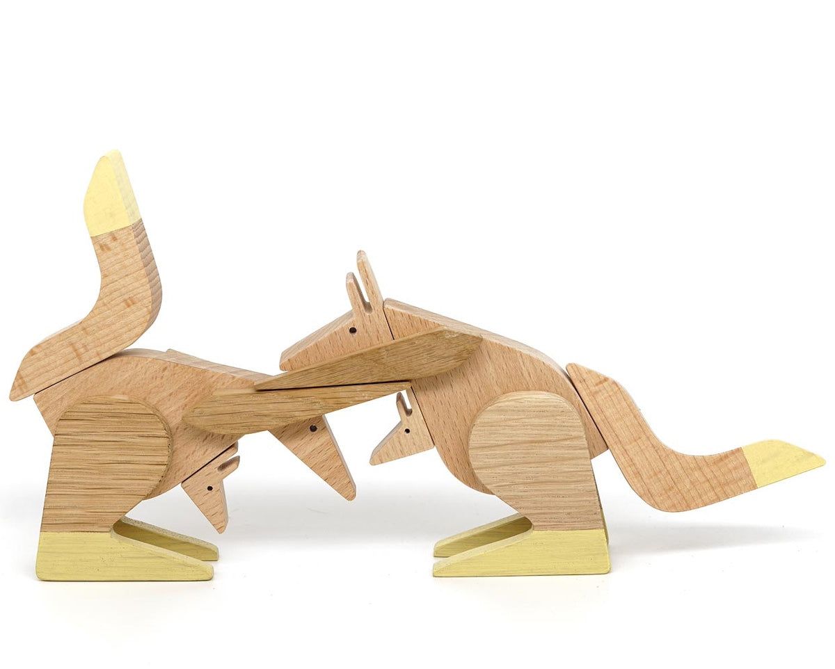 Wooden Magnetic - Kangaroo Puzzle Toy