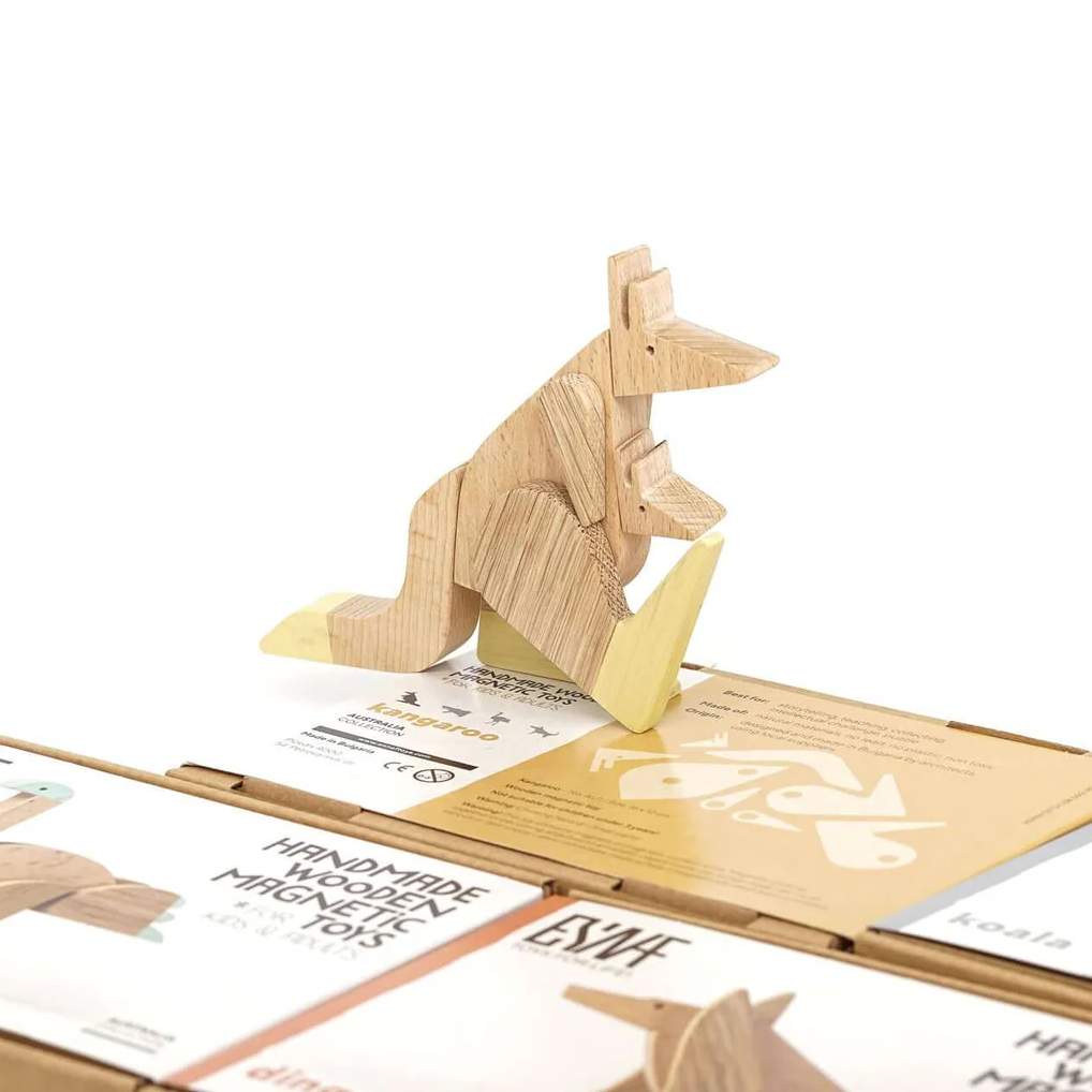Wooden Magnetic - Kangaroo Puzzle Toy