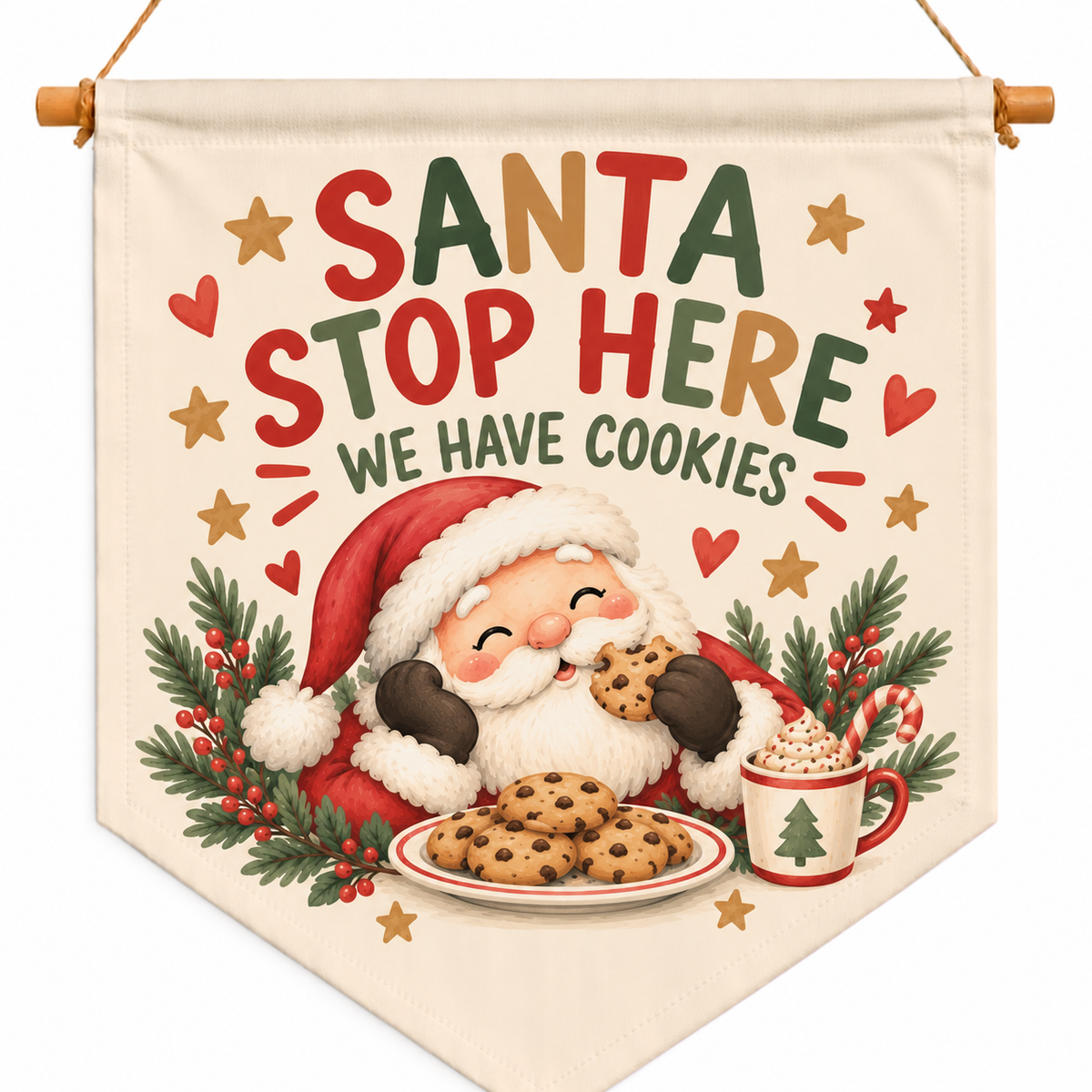 Santa please stop here we have cookies flag