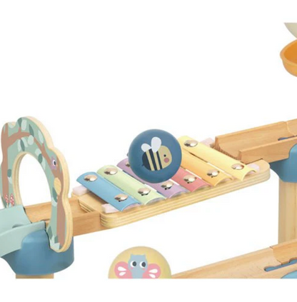 Ball Drop Track Set – Colorful Wooden Balls & Musical Tower | Montessori Toddler Toy