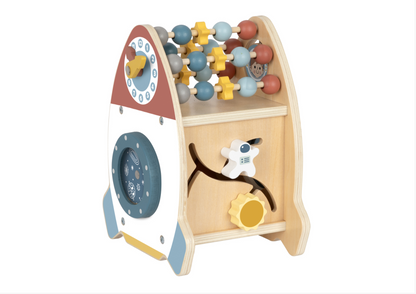 Activity Space Rocket – 6-in-1 Wooden Educational Toy for Toddlers