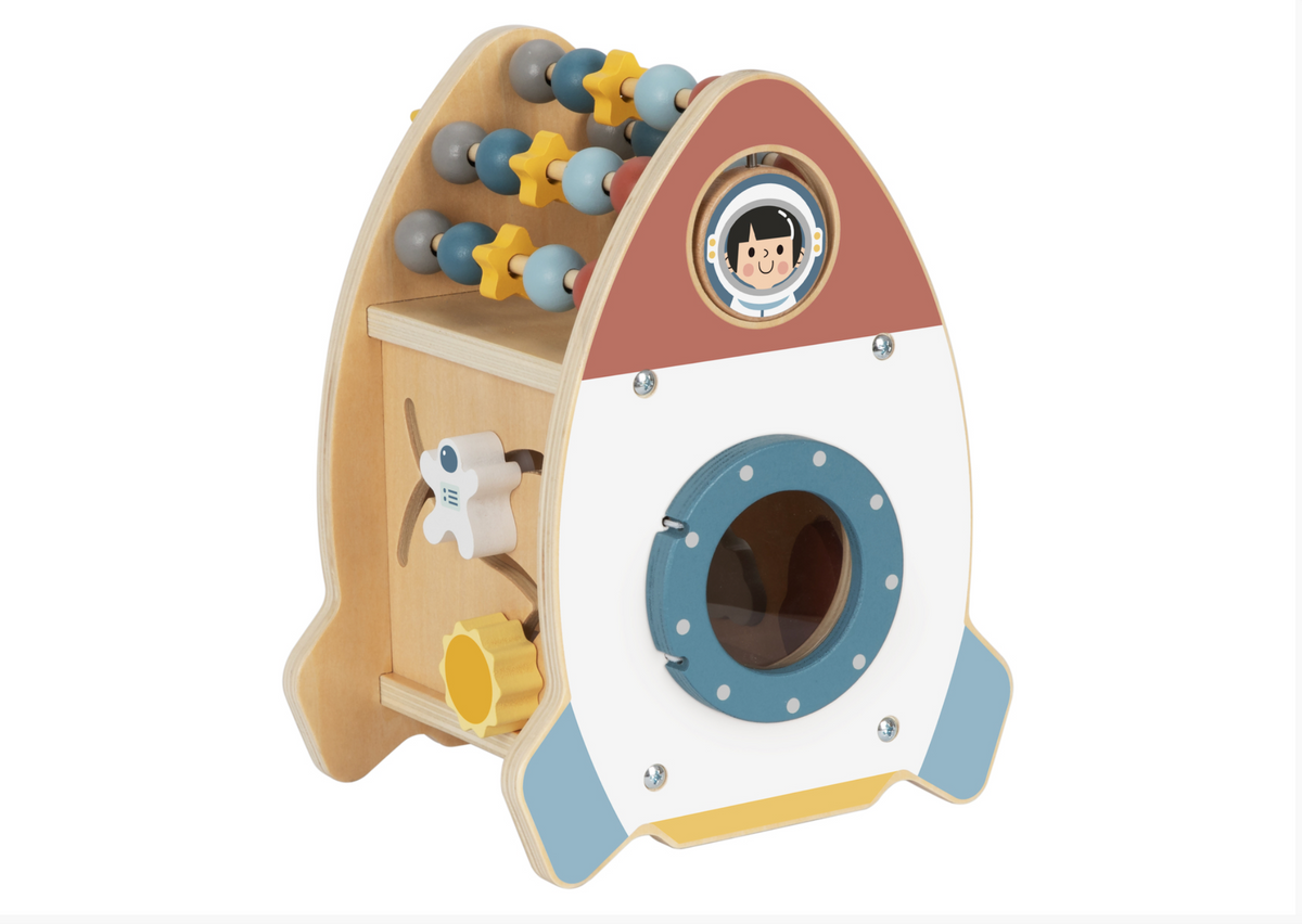 Activity Space Rocket – 6-in-1 Wooden Educational Toy for Toddlers