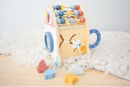 Activity Space Rocket – 6-in-1 Wooden Educational Toy for Toddlers