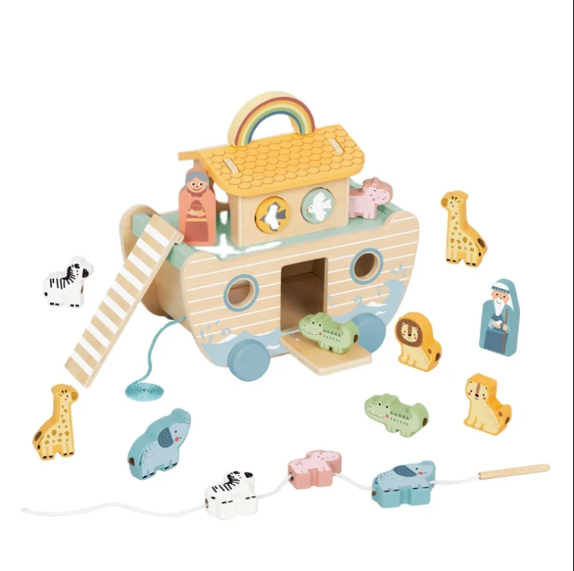Noah's Ark Wooden Playset – Safe Educational Toy