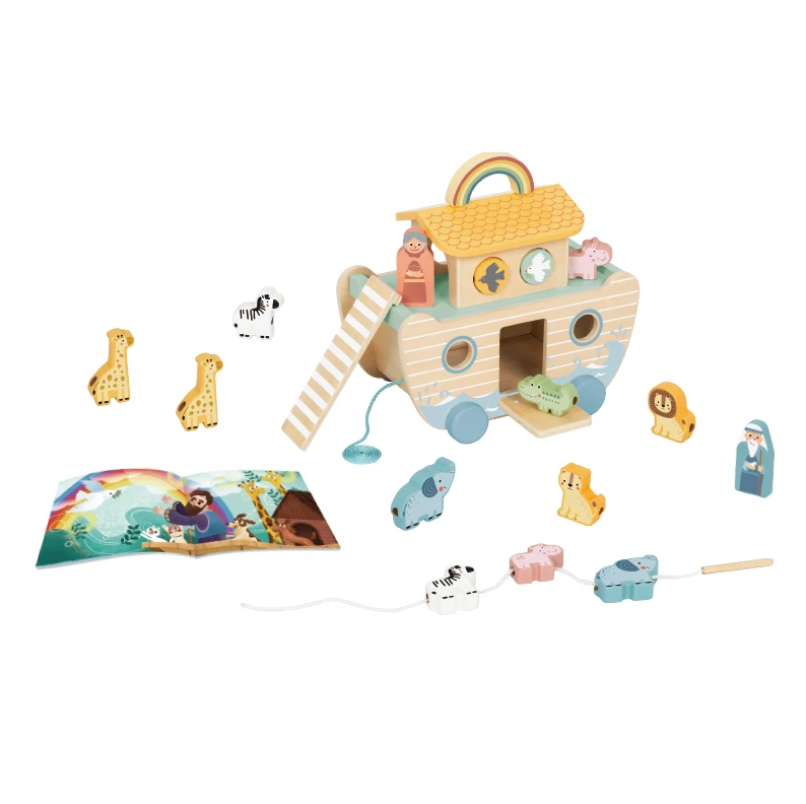 Noah's Ark Wooden Playset – Safe Educational Toy