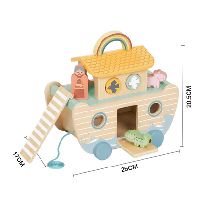Noah's Ark Wooden Playset – Safe Educational Toy