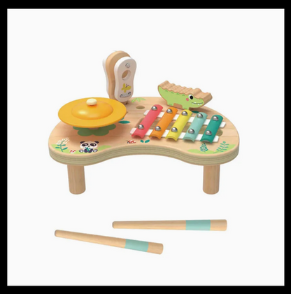 Wooden Musical Instruments Set – 6-in-1 Kids' Music Center