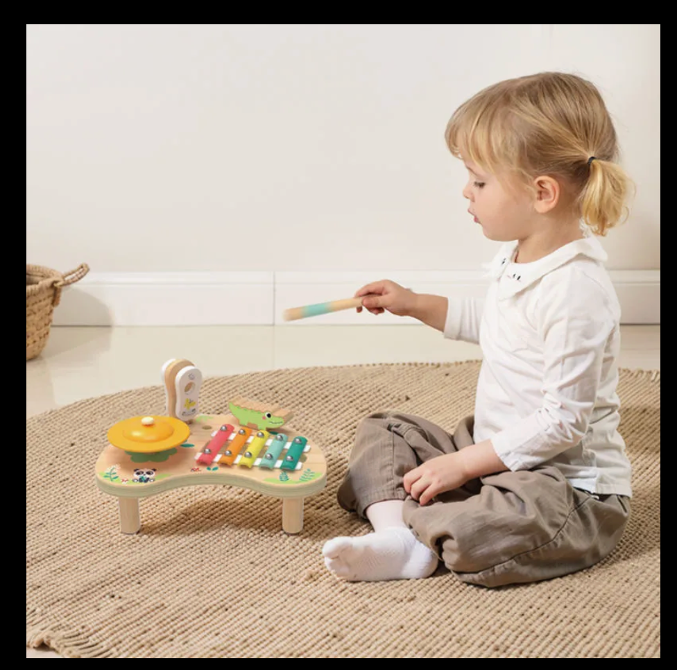 Wooden Musical Instruments Set – 6-in-1 Kids' Music Center