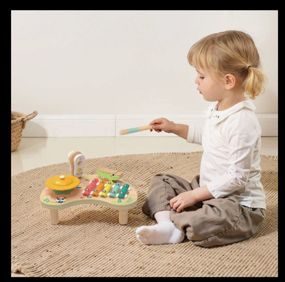 Wooden Musical Instruments Set – 6-in-1 Kids' Music Center