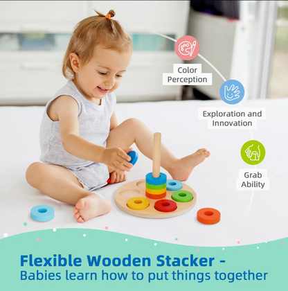 Wooden Montessori Educational Toy Box for Baby 13-18 Months