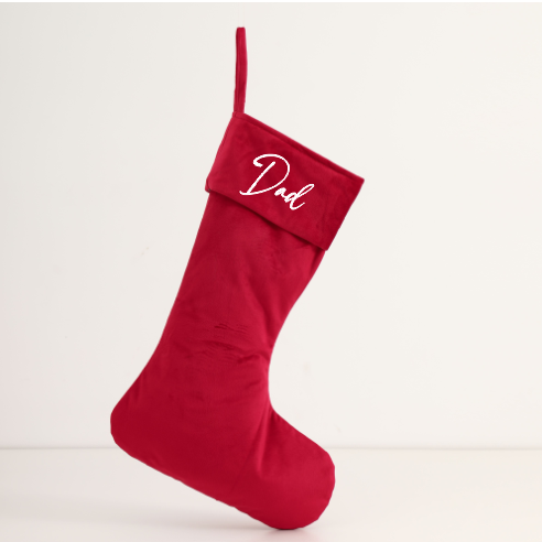 Red Stocking with Dad