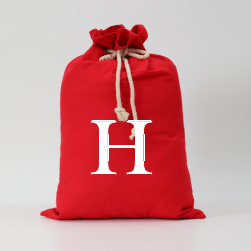 Red Canvas Santa Sack with H